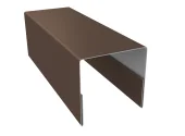 Планка П-образная заборная 20 0,4 PE с пленкой RAL 8017 шоколад (2,5м)