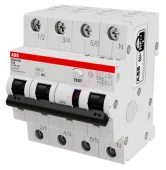 Автоматический выключатель дифференциального тока 4P DS203NC С25 AC30 ABB
