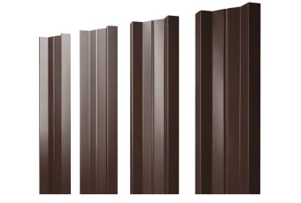 Фото Штакетник М-образный А с прямым резом 0,4 PE RAL 8017 шоколад