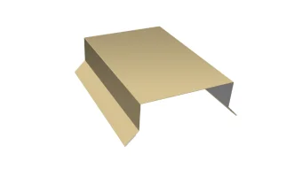 Фото Парапетная крышка прямая 100мм 0,4 PE с пленкой RAL 1014 слоновая кость (2,5м)