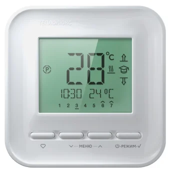 Фото Терморегулятор для теплого пола ТеплоЛюкс 520 белый