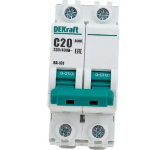 Фото Автоматический выключатель DEKraft ВА101-2P-020A-C