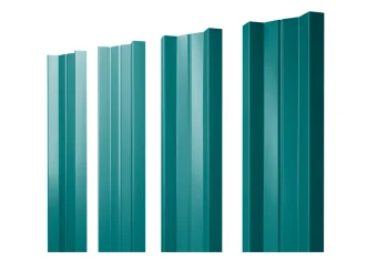 Фото Штакетник М-образный А с прямым резом 0,45 PE RAL 5021 водная синь