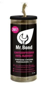 Фото Нить для герметизации резьбы Mr.Bond 307 льняная 55 м