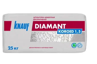 Фото Штукатурка декоративная Knauf Диамант короед 1.5 мм 25 кг