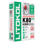 Клей плиточный LitoKol K80 LitoFlex 25 кг ECO (беспылевой серый)
